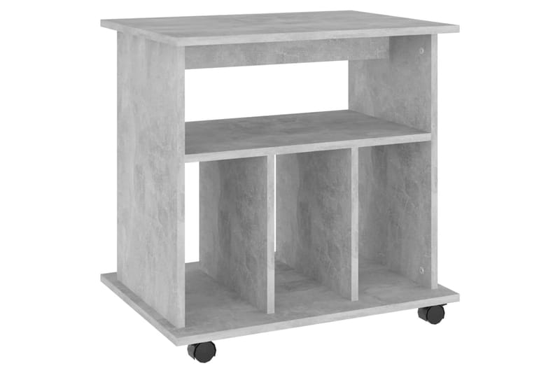 Skåp med hjul betonggrå 60x45x60 cm spånskiva - Grå - Möbler - Bord & matgrupper - Serveringsvagn & barvagn - Drinkvagn