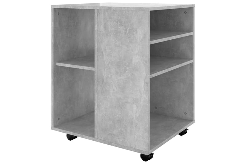 Skåp med hjul betonggrå 60x53x72 cm spånskiva - Grå - Möbler - Bord & matgrupper - Serveringsvagn & barvagn - Drinkvagn
