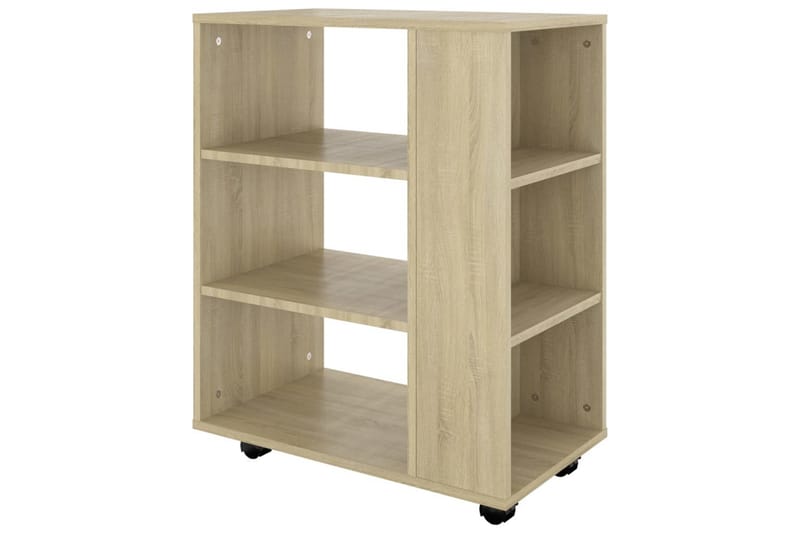 Skåp med hjul sonoma-ek 60x35x75 cm spånskiva - Brun - Möbler - Bord & matgrupper - Serveringsvagn & barvagn - Drinkvagn