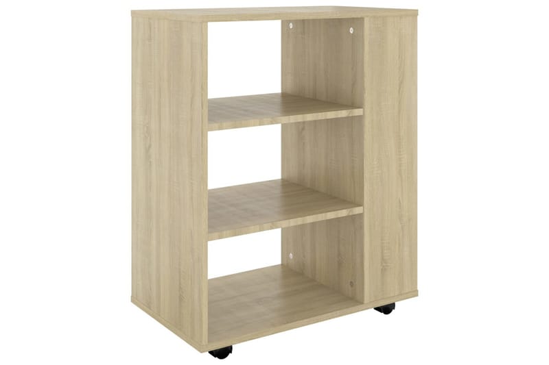 Skåp med hjul sonoma-ek 60x35x75 cm spånskiva - Brun - Möbler - Bord & matgrupper - Serveringsvagn & barvagn - Drinkvagn