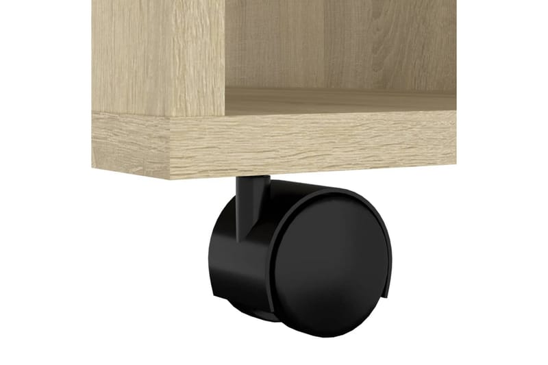 Skåp med hjul sonoma-ek 60x35x75 cm spånskiva - Brun - Möbler - Bord & matgrupper - Serveringsvagn & barvagn - Drinkvagn