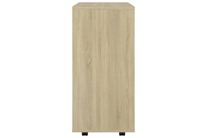 Skåp med hjul sonoma-ek 60x35x75 cm spånskiva - Brun - Möbler - Bord & matgrupper - Serveringsvagn & barvagn - Drinkvagn
