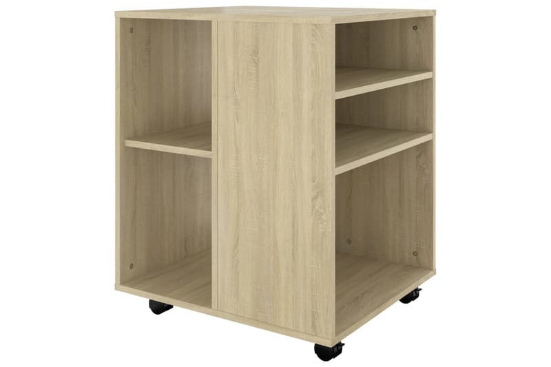 Skåp med hjul sonoma-ek 60x53x72 cm spånskiva - Brun - Möbler - Bord & matgrupper - Serveringsvagn & barvagn - Drinkvagn