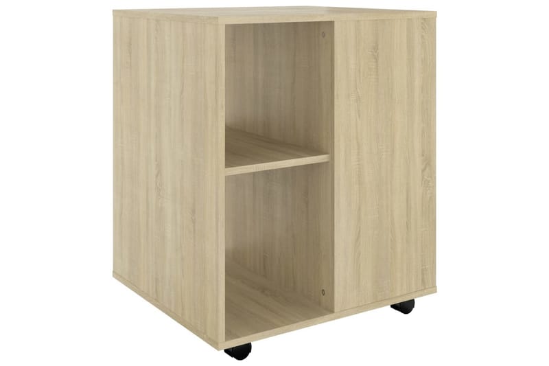 Skåp med hjul sonoma-ek 60x53x72 cm spånskiva - Brun - Möbler - Bord & matgrupper - Serveringsvagn & barvagn - Drinkvagn