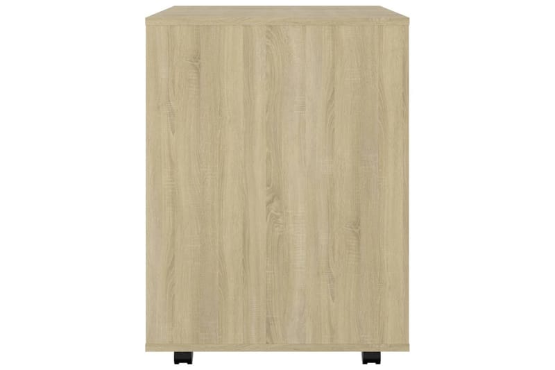 Skåp med hjul sonoma-ek 60x53x72 cm spånskiva - Brun - Möbler - Bord & matgrupper - Serveringsvagn & barvagn - Drinkvagn