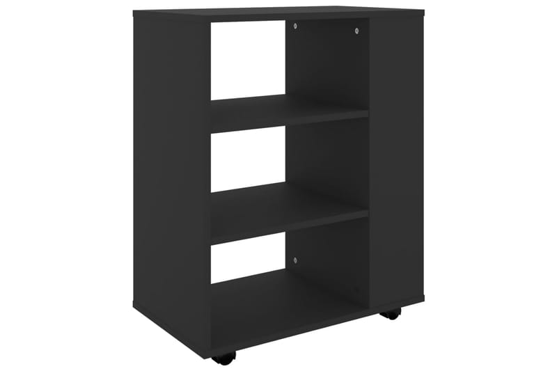 Skåp med hjul svart 60x35x75 cm spånskiva - Svart - Möbler - Bord & matgrupper - Serveringsvagn & barvagn - Drinkvagn