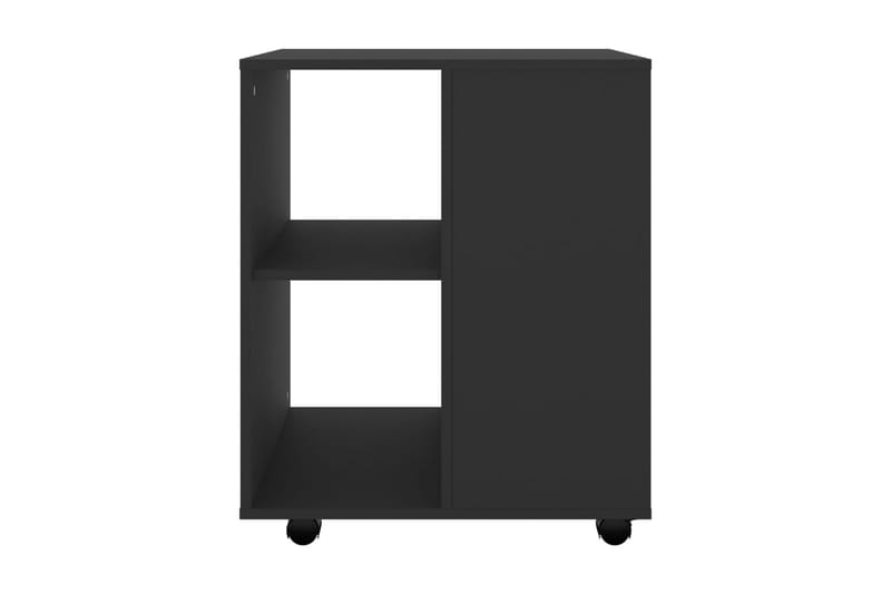 Skåp med hjul svart 60x53x72 cm spånskiva - Svart - Drinkvagn - Rullbord, rullvagn & serveringsbord
