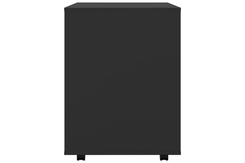 Skåp med hjul svart 60x53x72 cm spånskiva - Svart - Möbler - Bord & matgrupper - Serveringsvagn & barvagn - Drinkvagn