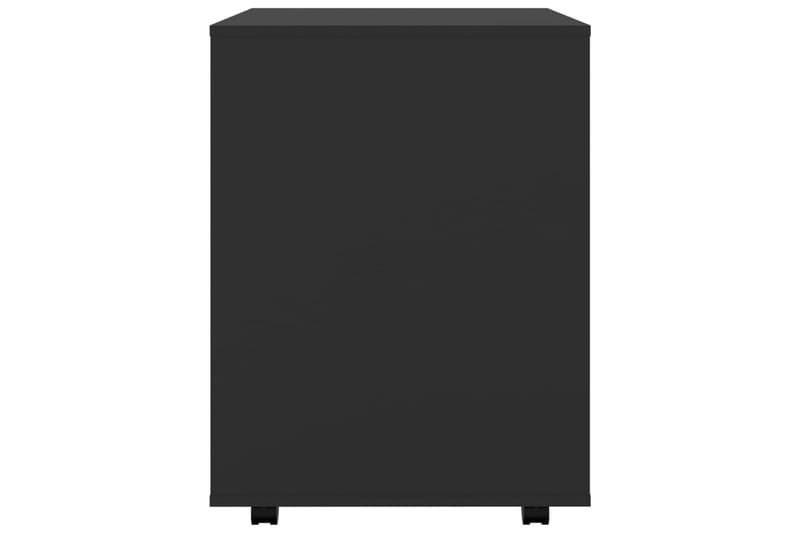Skåp med hjul svart 60x53x72 cm spånskiva - Svart - Drinkvagn - Rullbord, rullvagn & serveringsbord