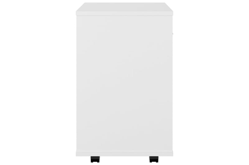 Skåp med hjul vit 46x36x59 cm spånskiva - Vit - Möbler - Bord & matgrupper - Serveringsvagn & barvagn - Drinkvagn