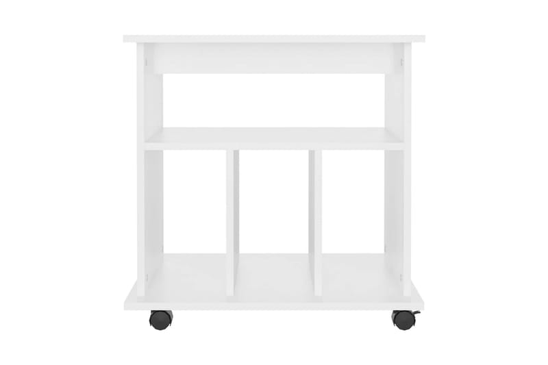 Skåp med hjul vit 60x45x60 cm spånskiva - Vit - Drinkvagn - Rullbord, rullvagn & serveringsbord