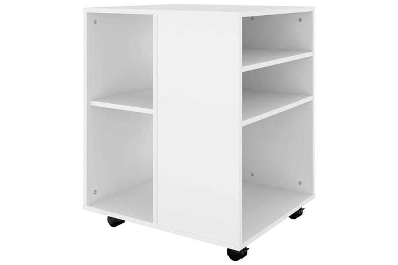 Skåp med hjul vit 60x53x72 cm spånskiva - Vit - Möbler - Bord & matgrupper - Serveringsvagn & barvagn - Drinkvagn