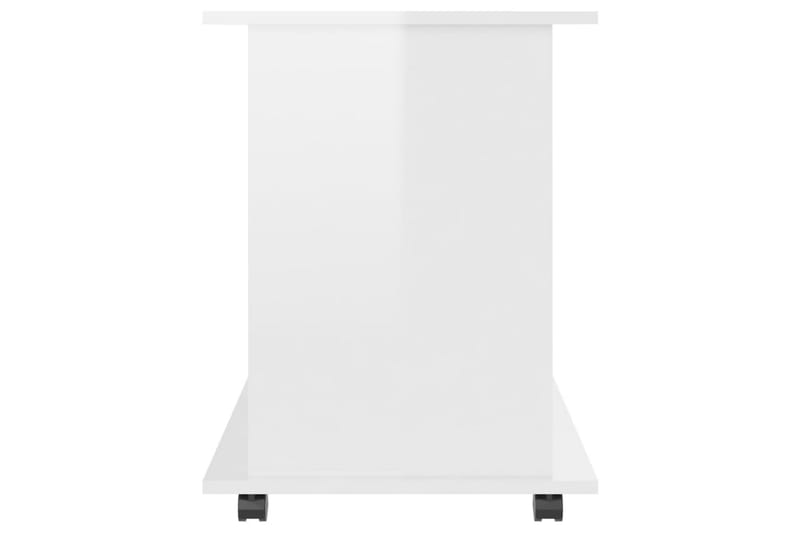 Skåp med hjul vit högglans 60x45x60 cm spånskiva - Vit - Möbler - Bord & matgrupper - Serveringsvagn & barvagn - Drinkvagn