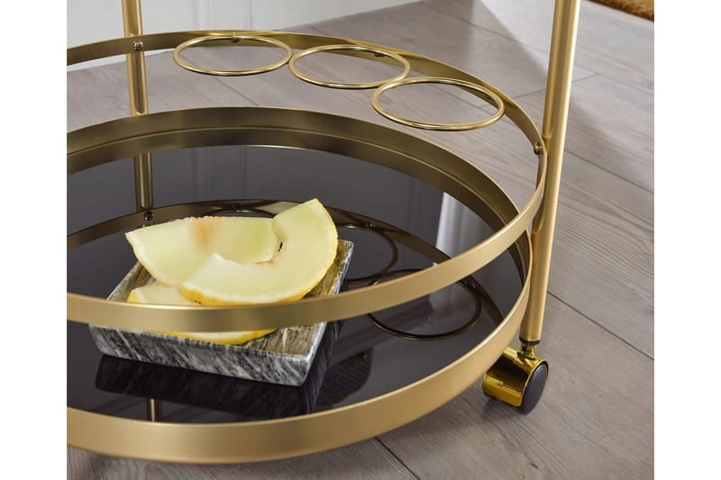 Thruston Drinkvagn 45x45 cm - Guld - Möbler - Bord & matgrupper - Serveringsvagn & barvagn - Drinkvagn