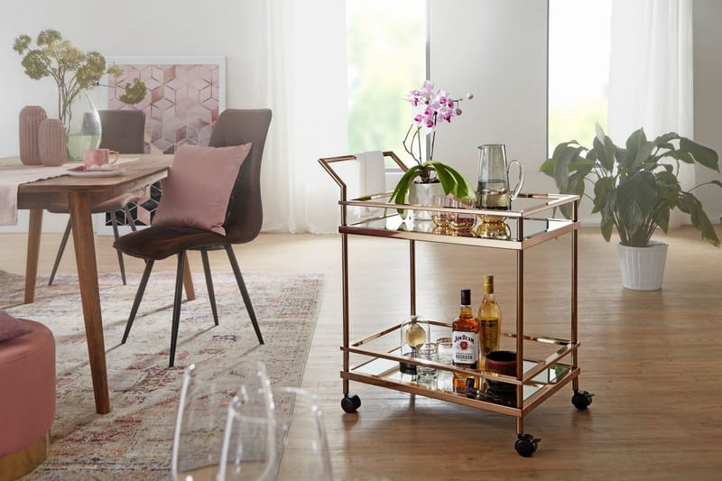Yopps Drinkvagn 65x45 cm - Guld - Möbler - Bord & matgrupper - Serveringsvagn & barvagn - Drinkvagn