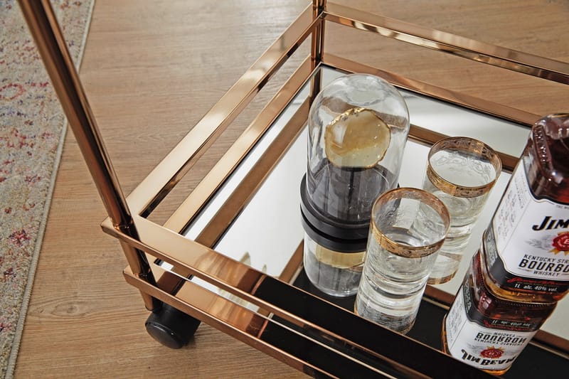 Yopps Drinkvagn 65x45 cm - Guld - Möbler - Bord & matgrupper - Serveringsvagn & barvagn - Drinkvagn