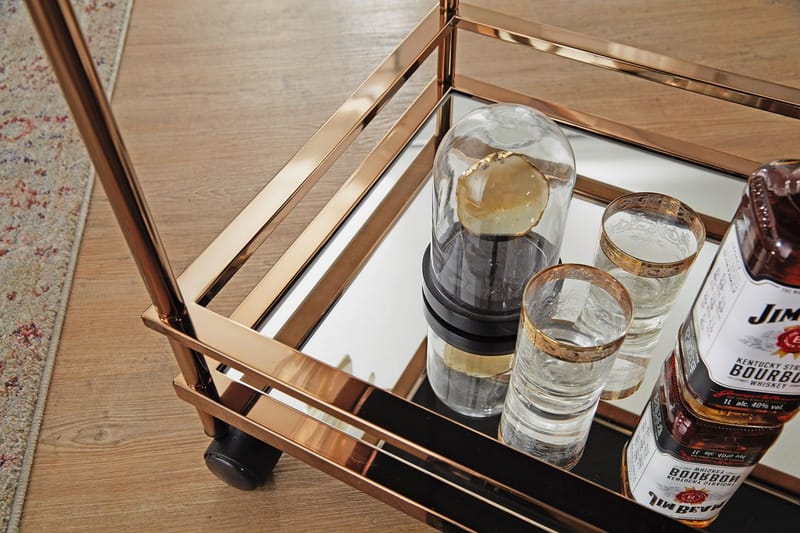 Yopps Drinkvagn 65x45 cm - Guld - Möbler - Bord & matgrupper - Serveringsvagn & barvagn - Drinkvagn