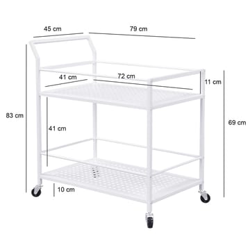 Fenino Serveringsvagn 79 cm - Mattvit - Möbler - Bord & matgrupper - Serveringsvagn & barvagn - Drinkvagn