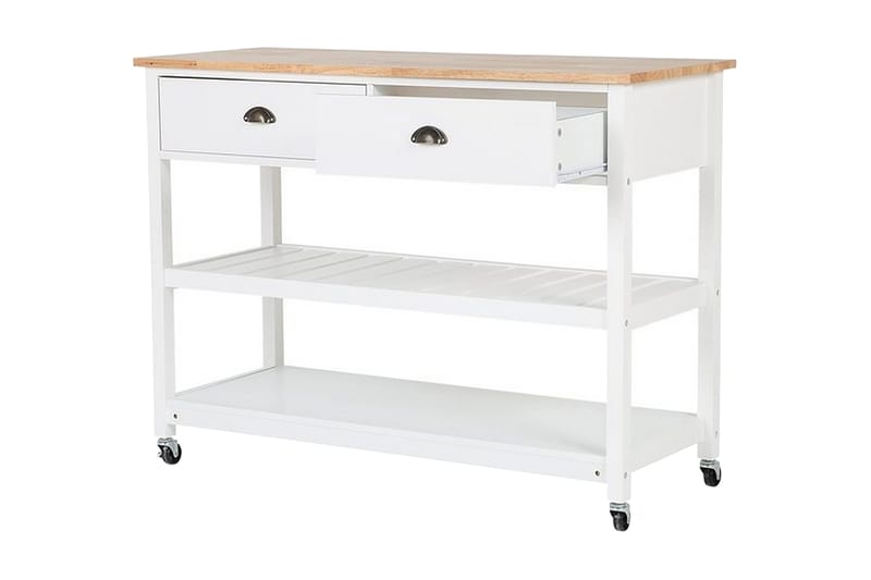 Navarino Serveringsvagn 48|120 cm - Vit - Möbler - Bord & matgrupper - Serveringsvagn & barvagn - Köksvagn