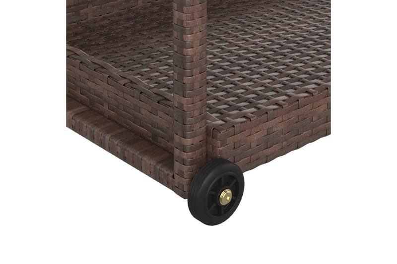 Serveringsvagn brun 100x45x83 cm konstrotting - Brun - Möbler - Bord & matgrupper - Serveringsvagn & barvagn - Köksvagn