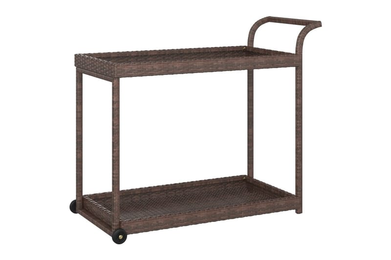 Serveringsvagn brun 100x45x83 cm konstrotting - Brun - Möbler - Bord & matgrupper - Serveringsvagn & barvagn - Köksvagn