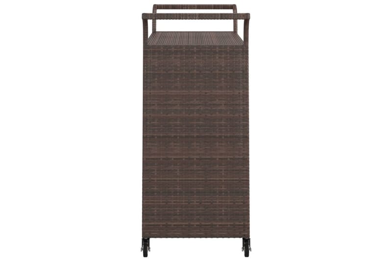Serveringsvagn med låda brun 100x45x97 cm konstrotting - Brun - Möbler - Bord & matgrupper - Serveringsvagn & barvagn - Köksvagn