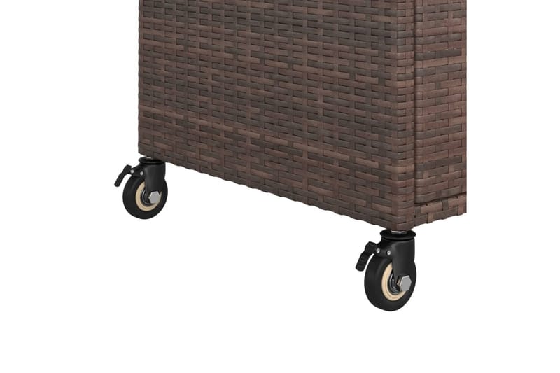 Serveringsvagn med låda brun 100x45x97 cm konstrotting - Brun - Rullbord, rullvagn & serveringsbord - Köksvagn