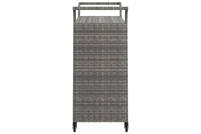 Serveringsvagn med låda grå 100x45x97 cm konstrotting - Grå - Möbler - Bord & matgrupper - Serveringsvagn & barvagn - Köksvagn
