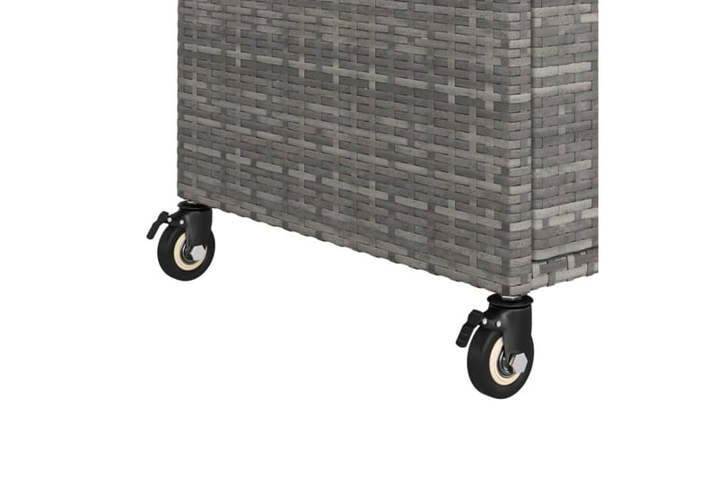 Serveringsvagn med låda grå 100x45x97 cm konstrotting - Grå - Möbler - Bord & matgrupper - Serveringsvagn & barvagn - Köksvagn