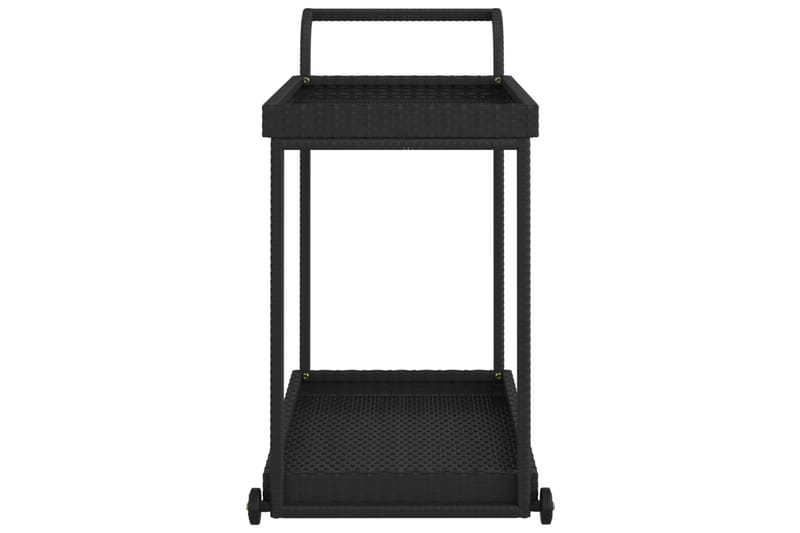 Serveringsvagn svart 100x45x83 cm konstrotting - Svart - Möbler - Bord & matgrupper - Serveringsvagn & barvagn - Köksvagn