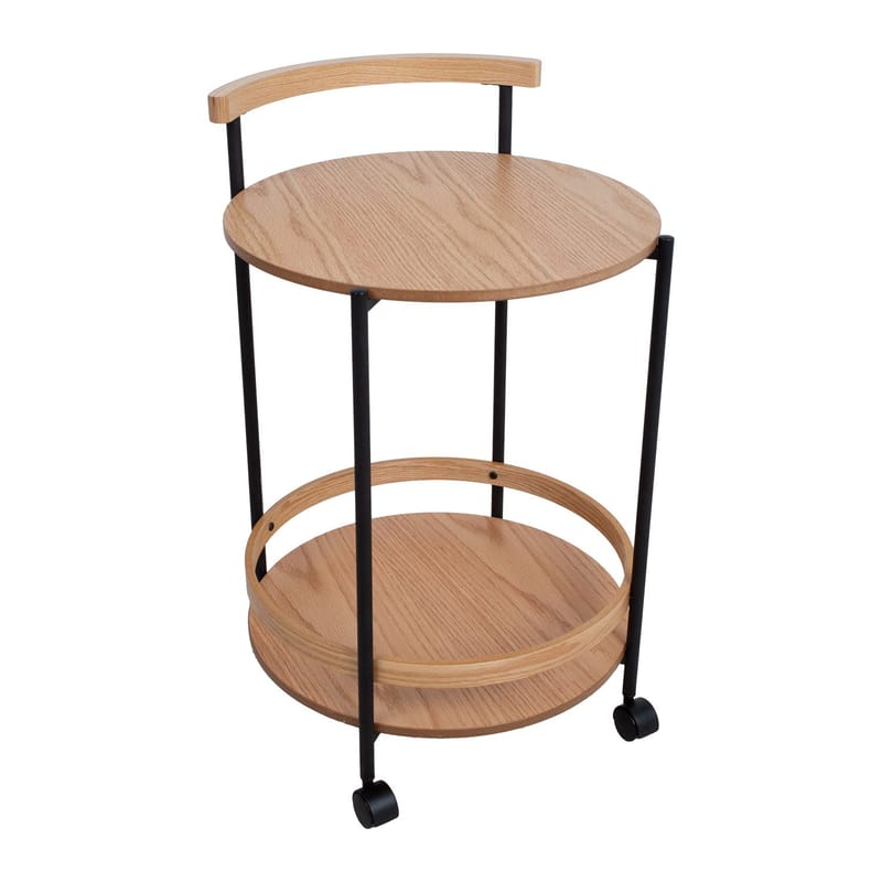 Serveringsvagn Genua 49x46x74 cm - Ljust trä/svart - Möbler - Bord & matgrupper - Serveringsvagn & barvagn - Drinkvagn