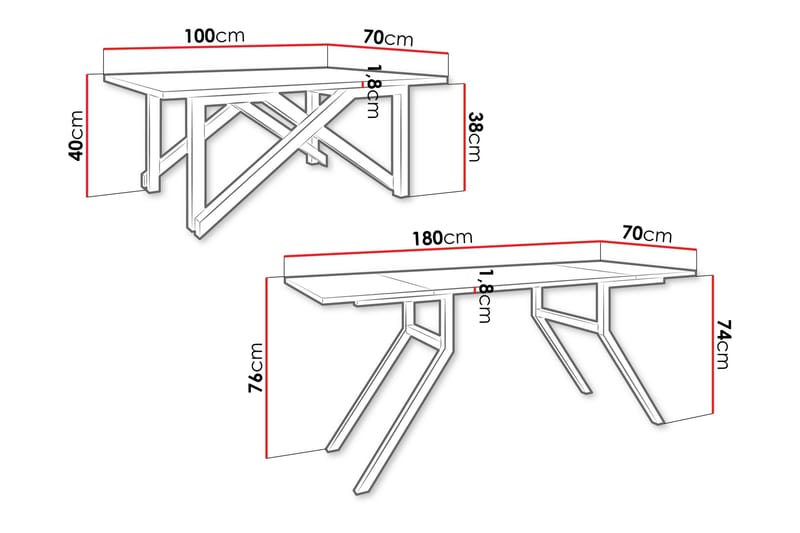 Seyloren Soffbord 100 cm - Brun/Svart - Möbler - Bord & matgrupper - Soffbord