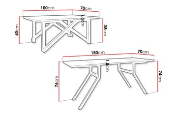 Seyloren Soffbord 100 cm - Brun/Svart - Möbler - Bord & matgrupper - Soffbord