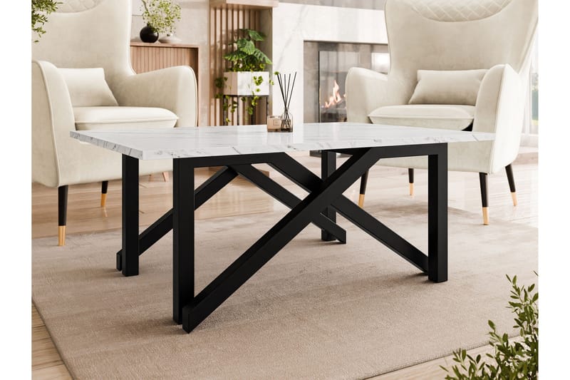 Seyloren Soffbord 100 cm - Vit/Svart - Möbler - Bord & matgrupper - Soffbord