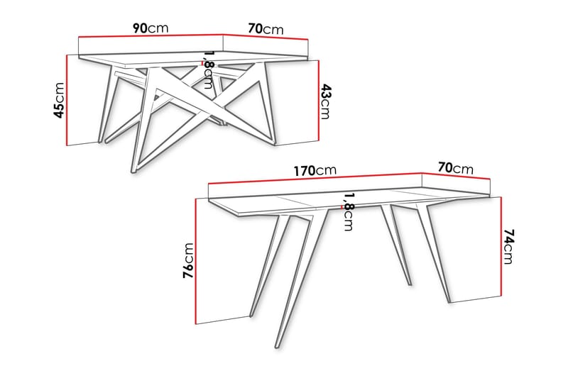 Seyloren Soffbord 90 cm - Svart - Möbler - Bord & matgrupper - Soffbord