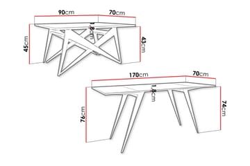 Seyloren Soffbord 90 cm - Svart/Beige - Möbler - Bord & matgrupper - Soffbord