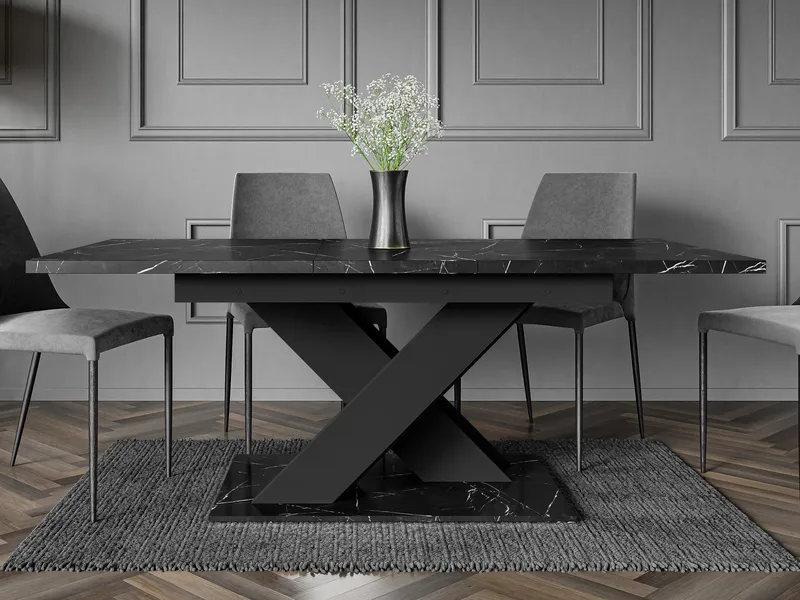 Shea Förlängningsbart Matbord 140-180 cm Rektangulär - Svart - Möbler - Bord & matgrupper - Matbord & köksbord