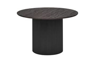 Sheho Runt Matbord 120 cm med Trä- och Valnötsutseende - Svart - Möbler - Bord & matgrupper - Matbord & köksbord