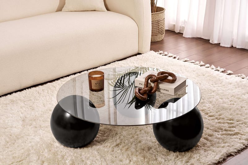 Sibas Soffbord 85 cm - Svart och grå - Möbler - Bord & matgrupper - Soffbord