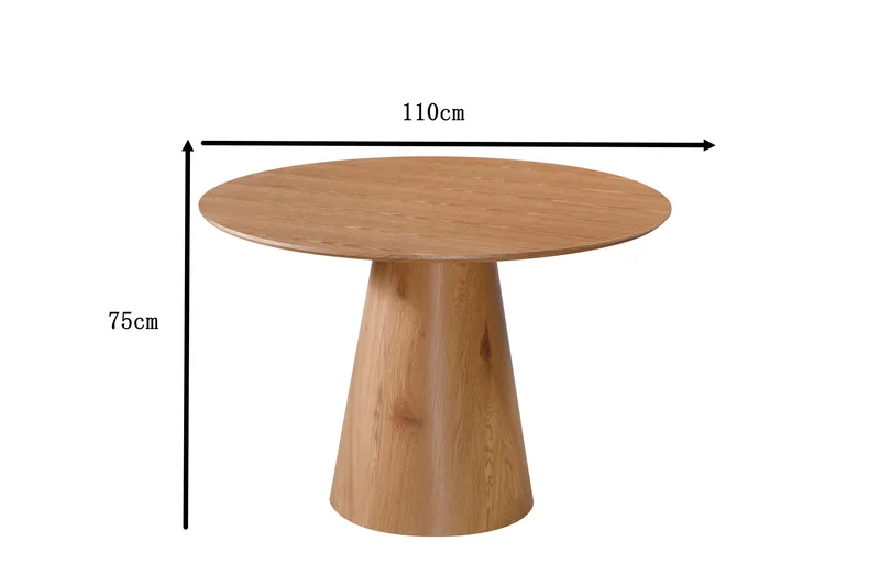 Siena Litet Matbord Runt 110cm Fanér - Ek - Möbler - Bord & matgrupper - Matbord & köksbord