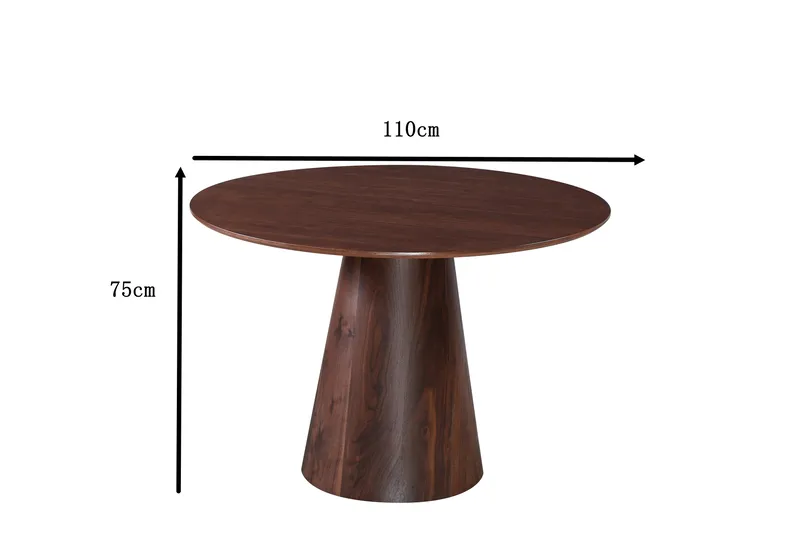 Siena Litet Matbord Runt 110cm Fanér - Valnöt - Möbler - Bord & matgrupper - Matbord & köksbord