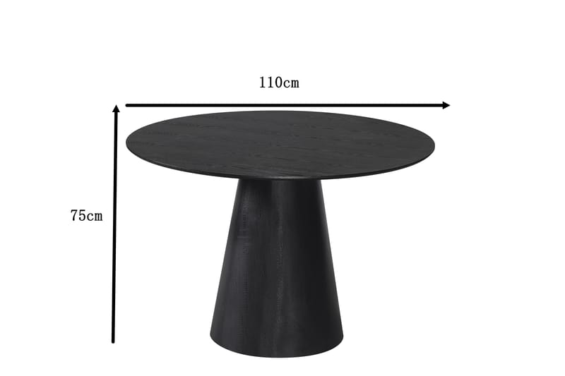 Siena Matbord Runt 110cm Svart - Möbler - Bord & matgrupper - Matbord & köksbord