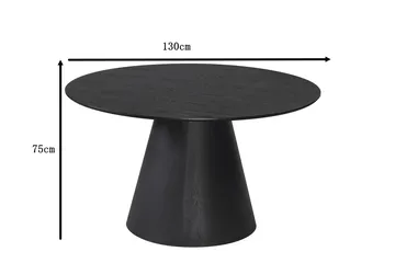 Siena Matbord Runt 130cm Fanér - Svartlaserad ek - Möbler - Bord & matgrupper - Matbord & köksbord