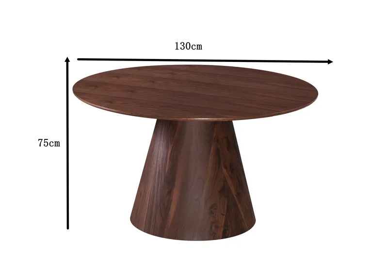 Siena Matbord Runt 130cm Fanér - Valnöt - Möbler - Bord & matgrupper - Matbord & köksbord