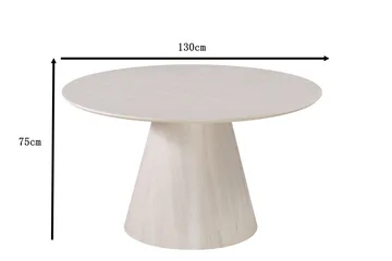 Siena Matbord Runt 130cm Fanér - Vitlaserad ek - Möbler - Bord & matgrupper - Matbord & köksbord