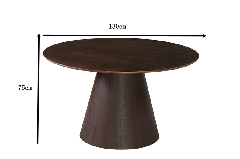 Siena Matbord Runt 130cm Smoked Oak - Möbler - Bord & matgrupper - Matbord & köksbord