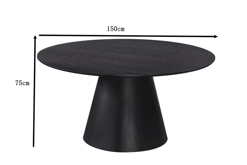 Siena Matbord Runt 150cm Svart - Möbler - Bord & matgrupper - Matbord & köksbord