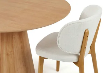Siena Matgrupp 110 cm runt i Ek med 4 Eira Matstolar - Ek - Möbler - Bord & matgrupper - Matgrupper