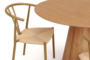 Siena Matgrupp runt 110 cm Ek med 4 Elysia Matstolar - Ek - Möbler - Bord & matgrupper - Matgrupper