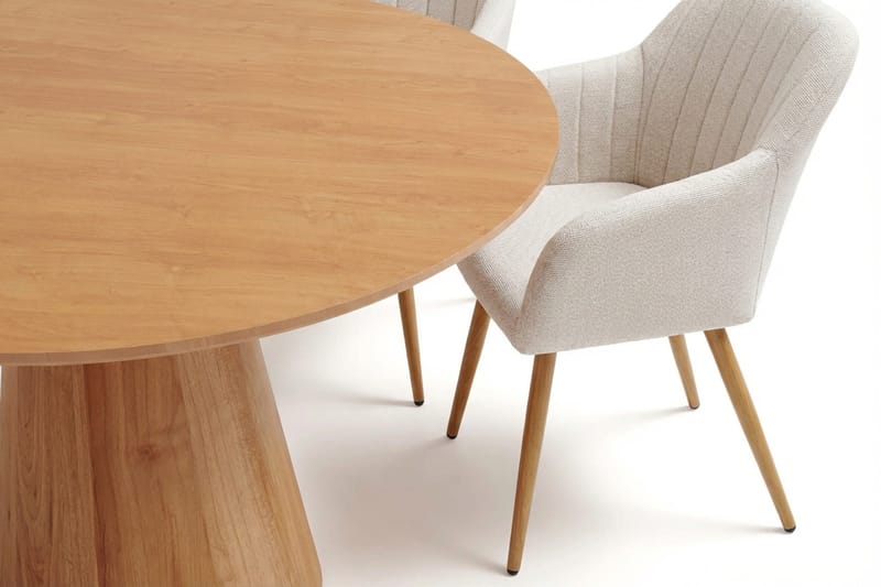 Siena Matgrupp runt 110 cm Ek med 4 Filippa Matstolar - Ek - Möbler - Bord & matgrupper - Matgrupper